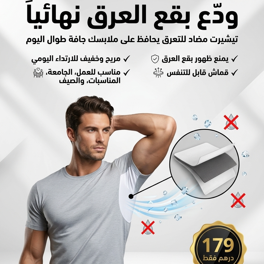 التيشيرت الذكي المضاد للتعرق والروائح